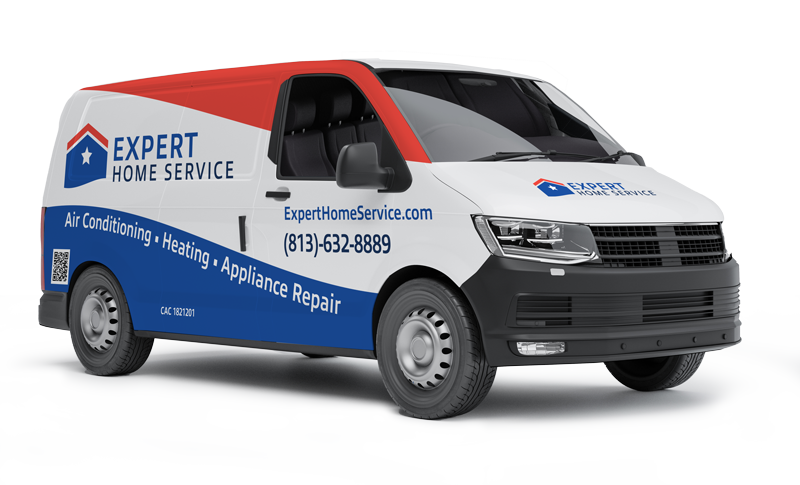 Expert Home Service technician standing in from of company truck in Greater Tampa, FL