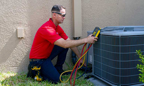 Technician tests system and finds problem