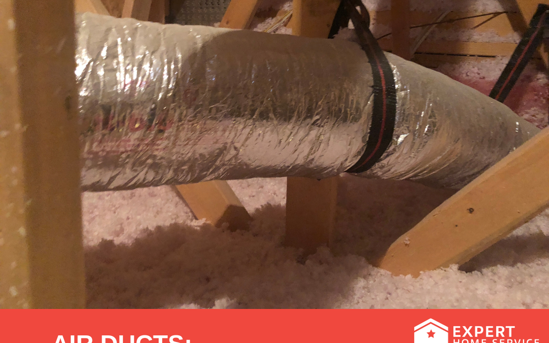 Air ducts in attic space