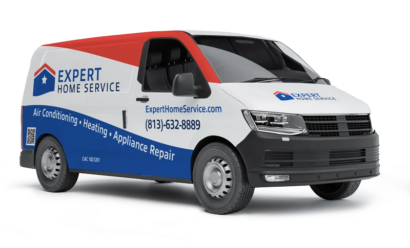Expert Home Service technician standing in from of company truck in Greater Tampa, FL