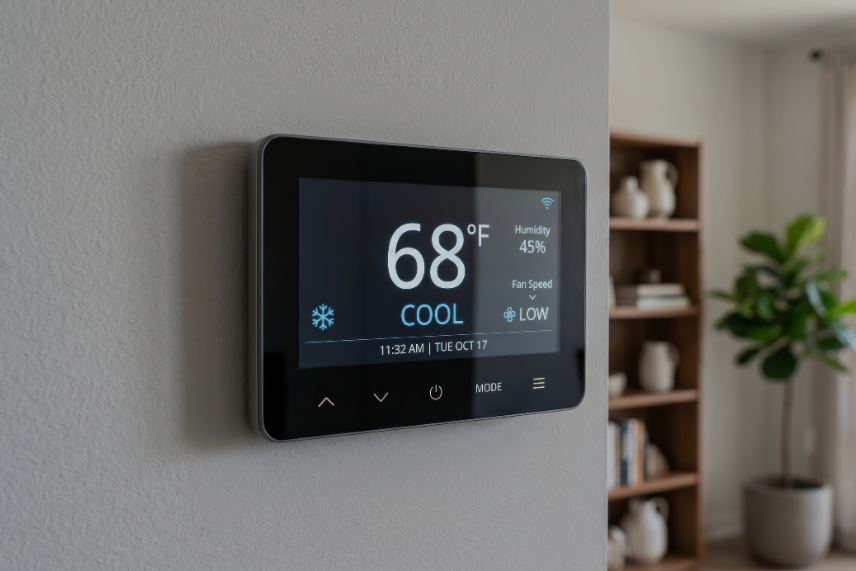 Smart HVAC control system for better indoor air quality in Tampa home